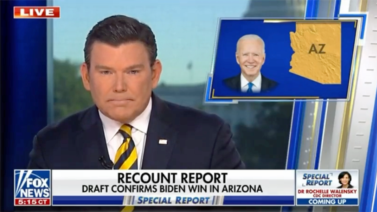 Fox News calls Arizona for Joe Biden again -- right as Trump sends out angry attack on 'fake news'