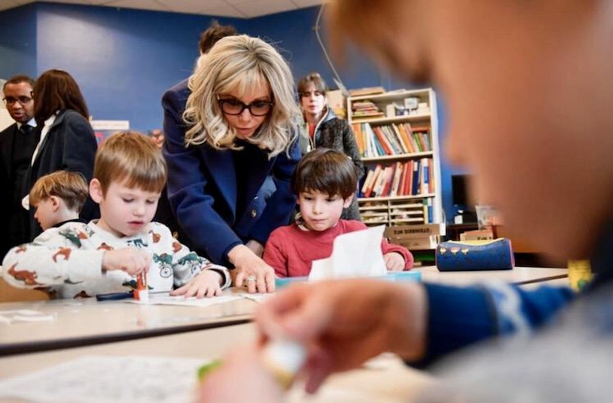 French first lady backs controversial school uniform