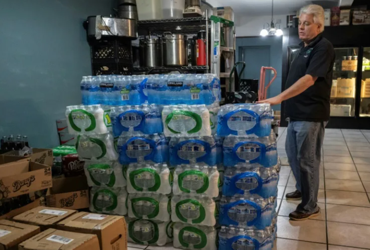 In Louisiana, salt water in the Mississippi... and faucets