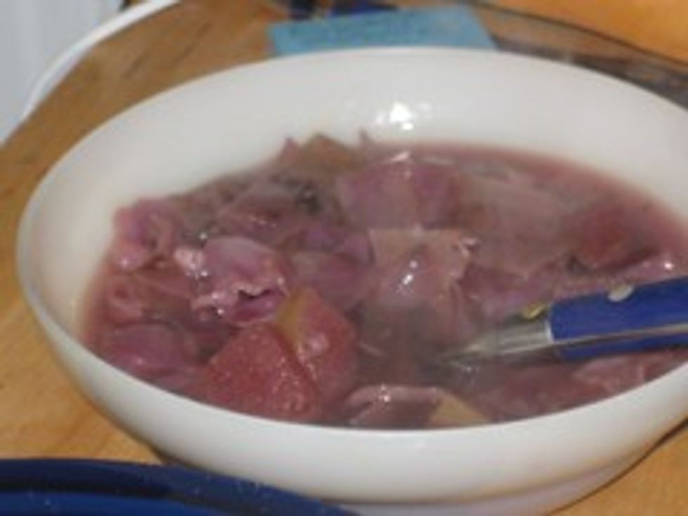Cabbage and apple soup
