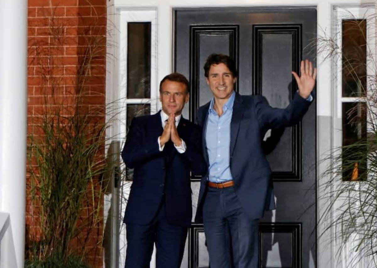 Macron meets Trudeau in Canada as both face political setbacks