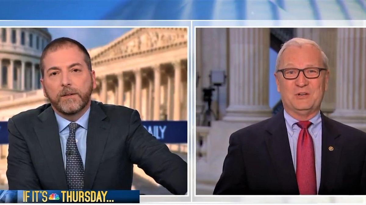 Chuck Todd corners GOP senator on Trump still 'playing footsie' with 'war criminal' Putin