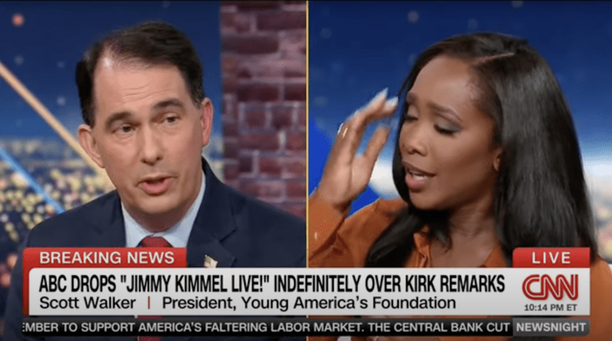 'Do you believe in free speech or not?': CNN anchor clashes with GOP panelists over Kimmel