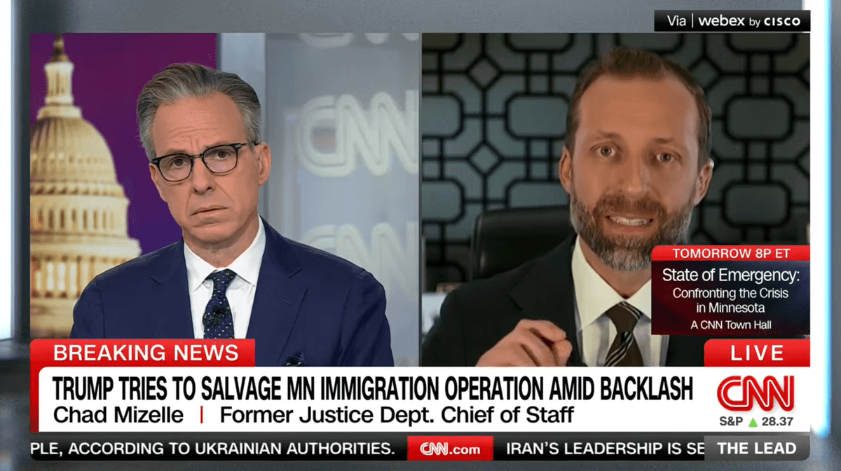 Ex-Trump official left tongue-tied as Jake Tapper tears apart defense of nurse's killing