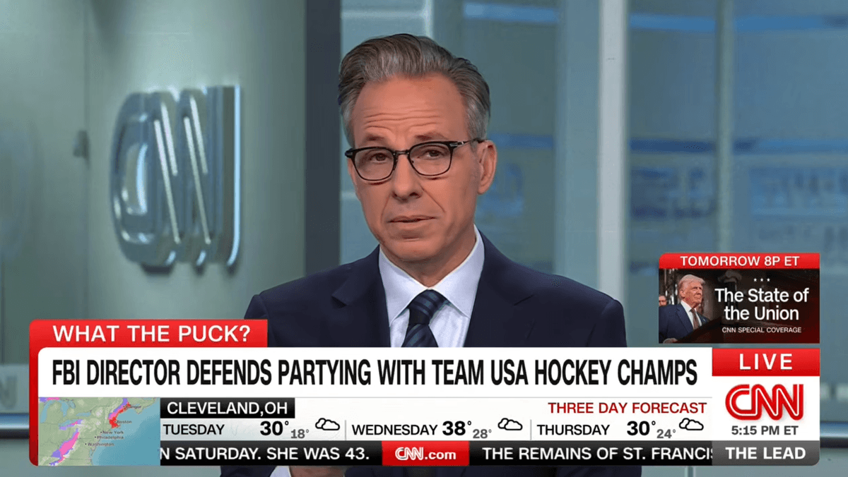 Jake Tapper in disbelief at 'beer-soaked' Kash Patel's defense of Olympics trip