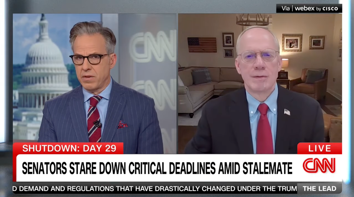 Republican stumbles when confronted with GOP senator's remarks undercutting Trump claim