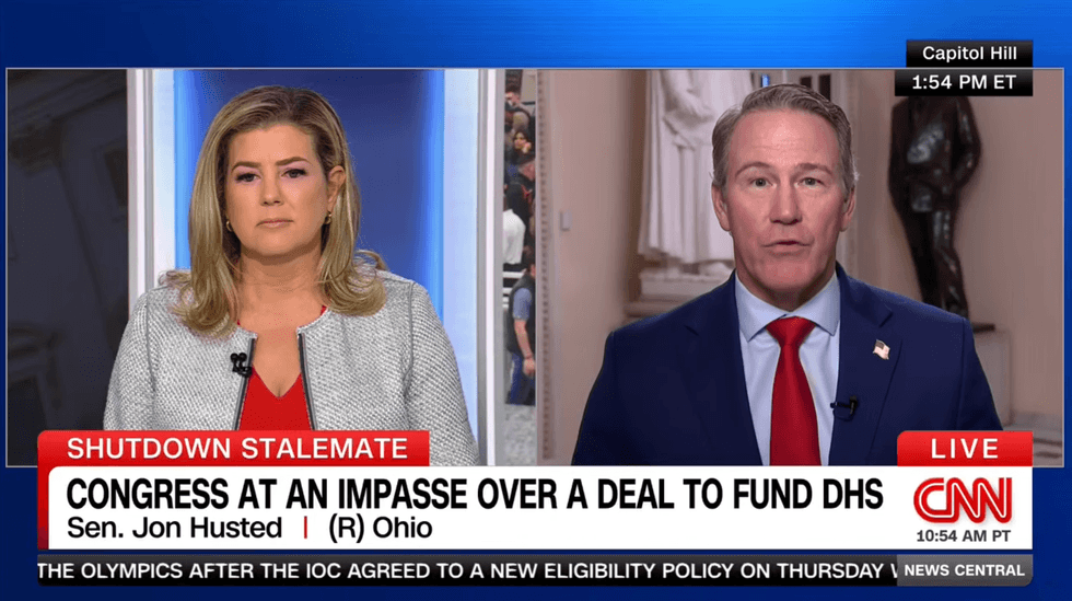 'Let me finish!' Senate Republican loses his cool as he's fact-checked on his own bill