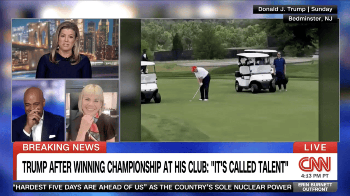 'I'm trying to compose myself!' CNN analyst awed by Trump's 'embarrassing' golf outing