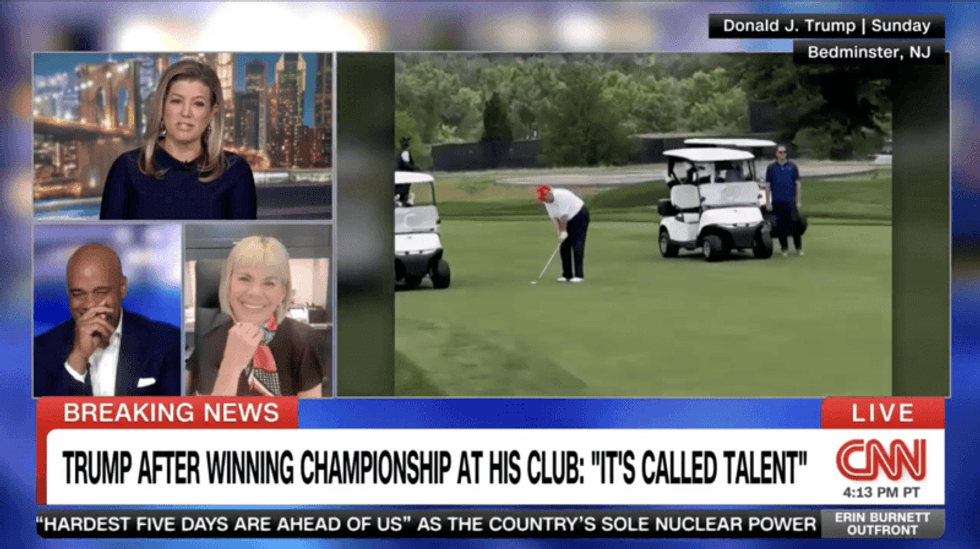 'I'm trying to compose myself!' CNN analyst awed by Trump's 'embarrassing' golf outing