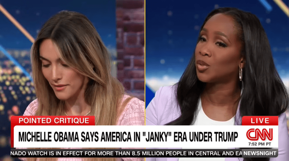 'Let's not be ridiculous!' CNN panel erupts as MAGA podcaster takes shot at Michelle Obama