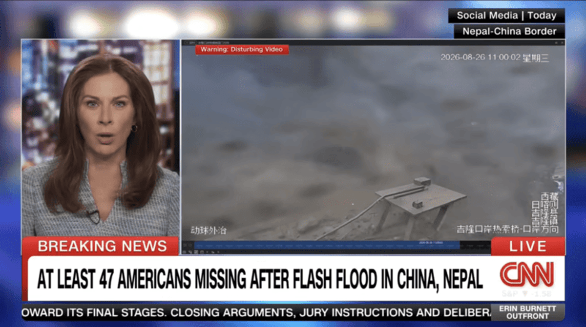 Video of devastating flood with 40+ Americans missing floors Erin Burnett: 'Unforgettable'