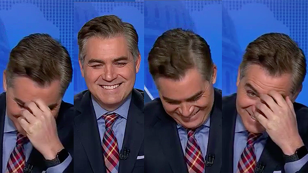 Comedian makes Acosta crack up over Trump impression: 'Look at him smiling like a dog'