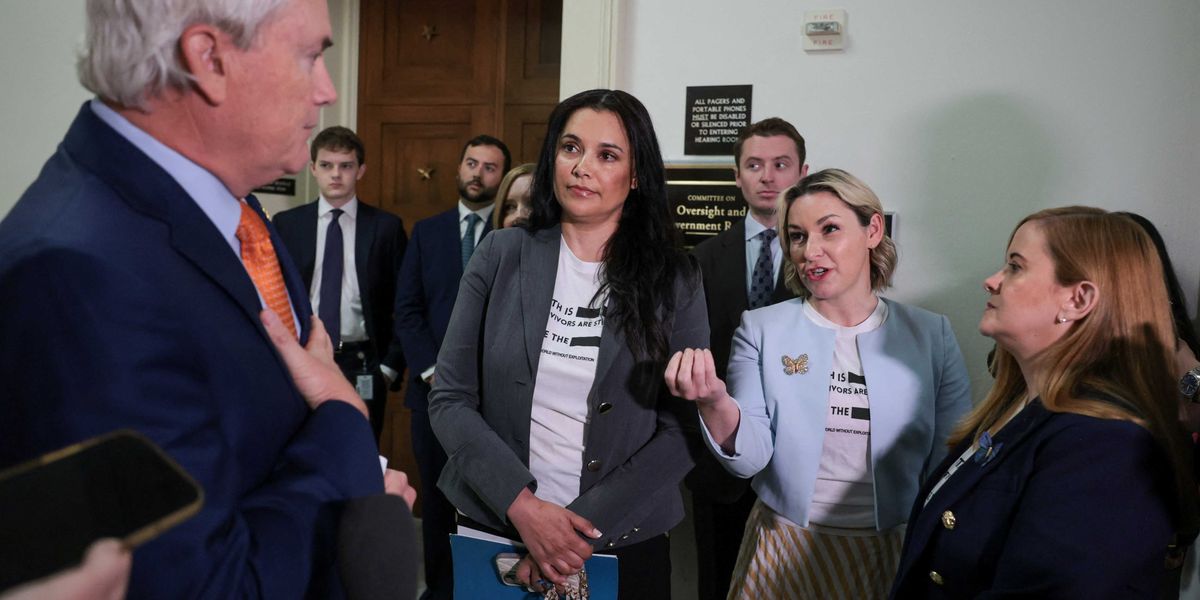 James Comer sweats as he's cornered by Epstein survivors before Pam Bondi grilling