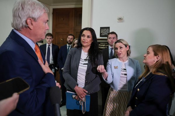 James Comer sweats as he's cornered by Epstein survivors before Pam Bondi grilling