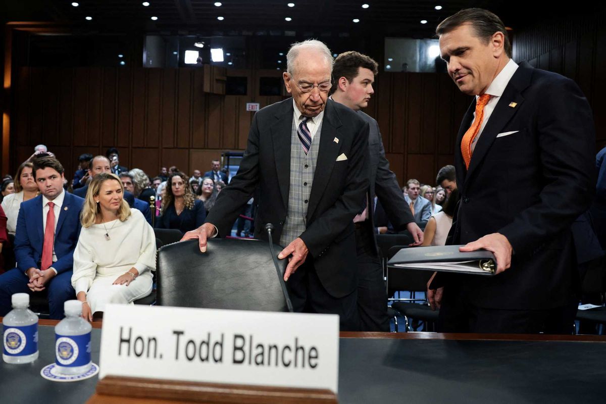 Blanche makes stunning slip as GOP senator demands 'Are you and President Trump friends?'