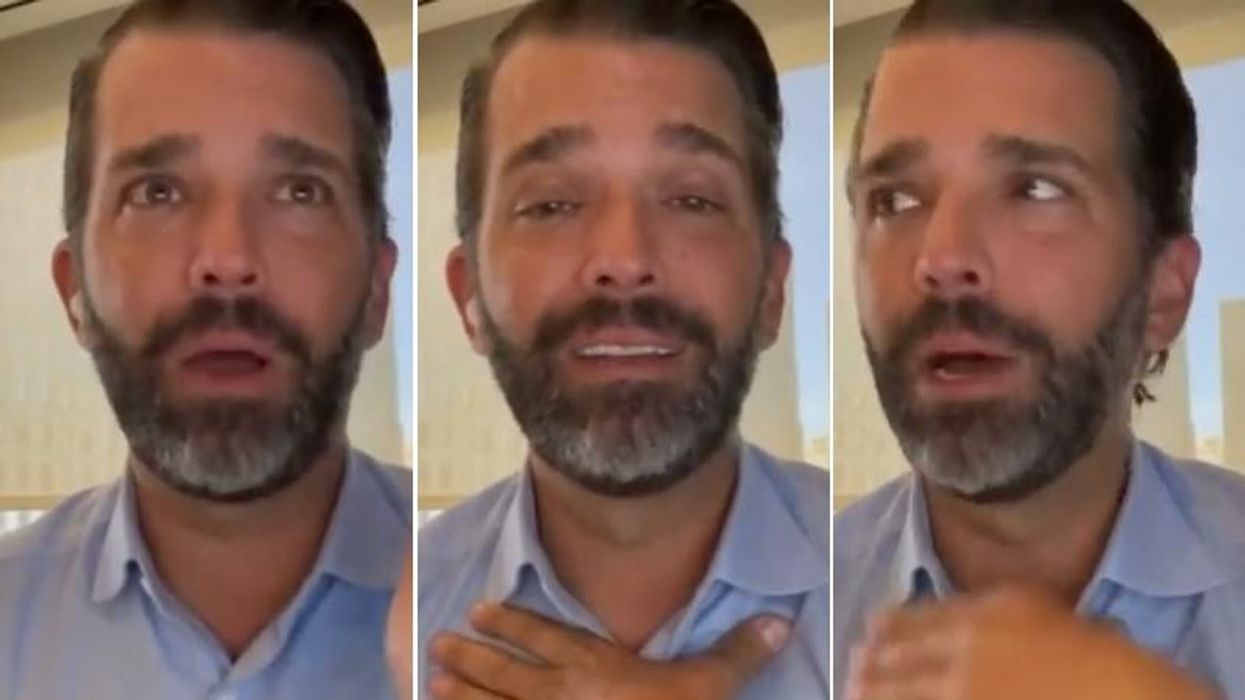 ‘This stuff is insane’: Trump Jr rants about teachers in ‘camouflage’ in attack on public education