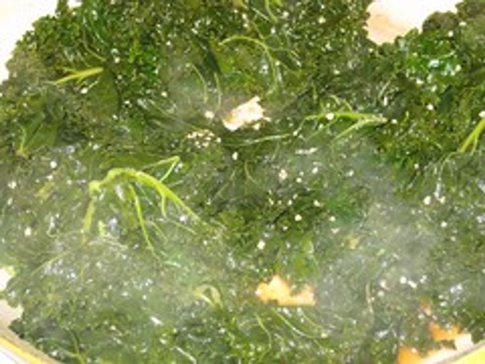 Cooking kale