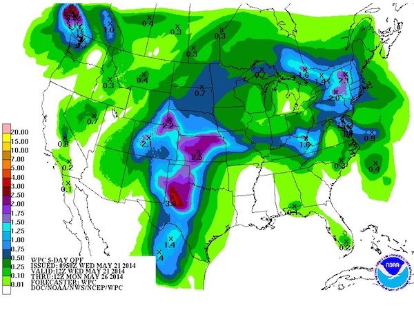 The rains in the Southern Plains won't make many gains -- for the drought