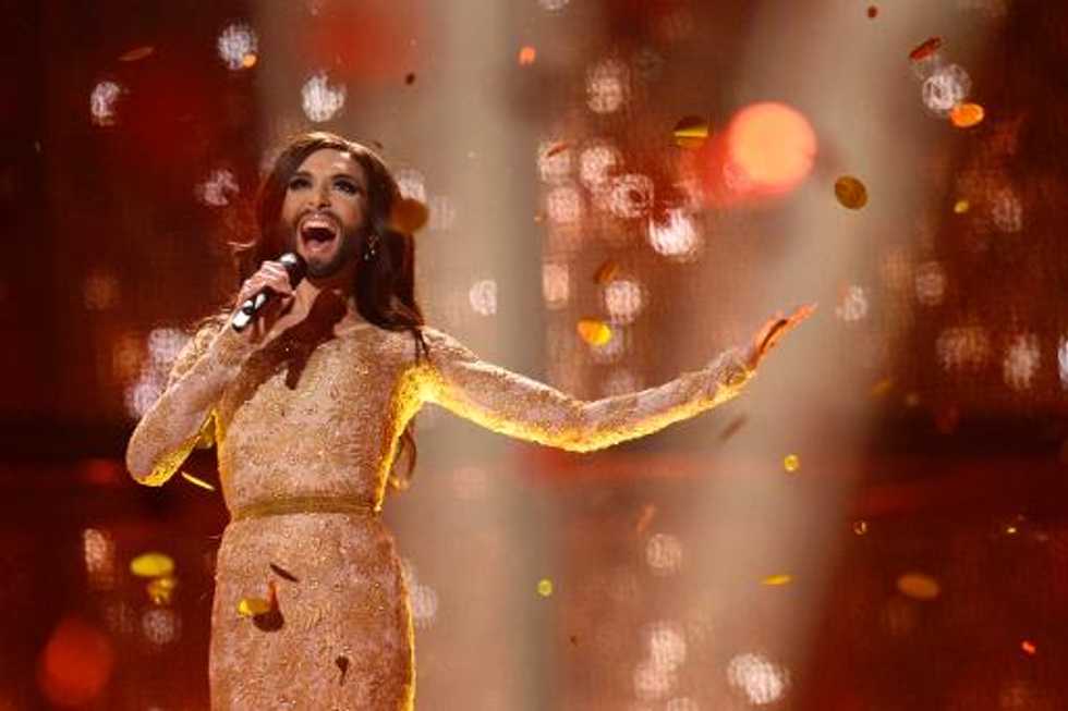 Bearded Austrian drag queen wins Eurovision