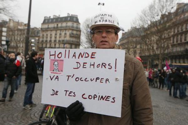 Thousands stage 'Day of Anger' protest against French President Francois Hollande