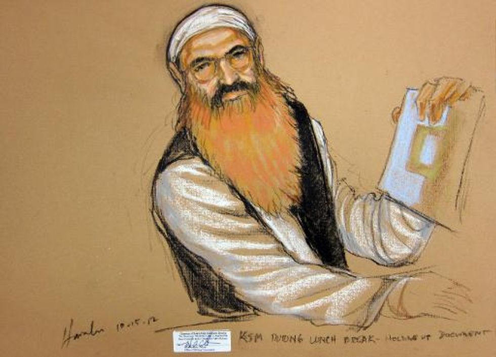 Self-proclaimed 9/11 mastermind Khalid Sheikh Mohammed now says Koran 'forbids' violence to spread Islam
