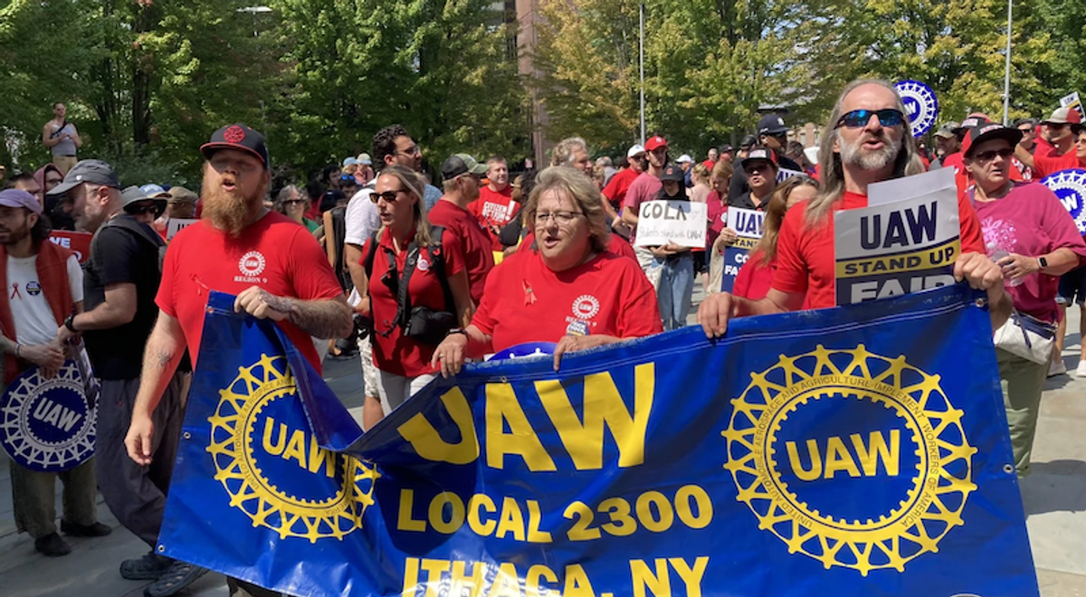 'Fed up with being exploited,' Unionized Cornell workers strike as students arrive