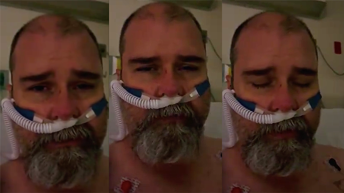'It's so hard to breathe': Man close to intubation says he was wrong to believe COVID was just the flu