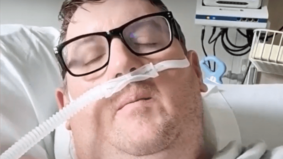 'I messed up big time guys': Unvaccinated COVID sufferer pleads with everyone to get the vaccine from his hospital bed