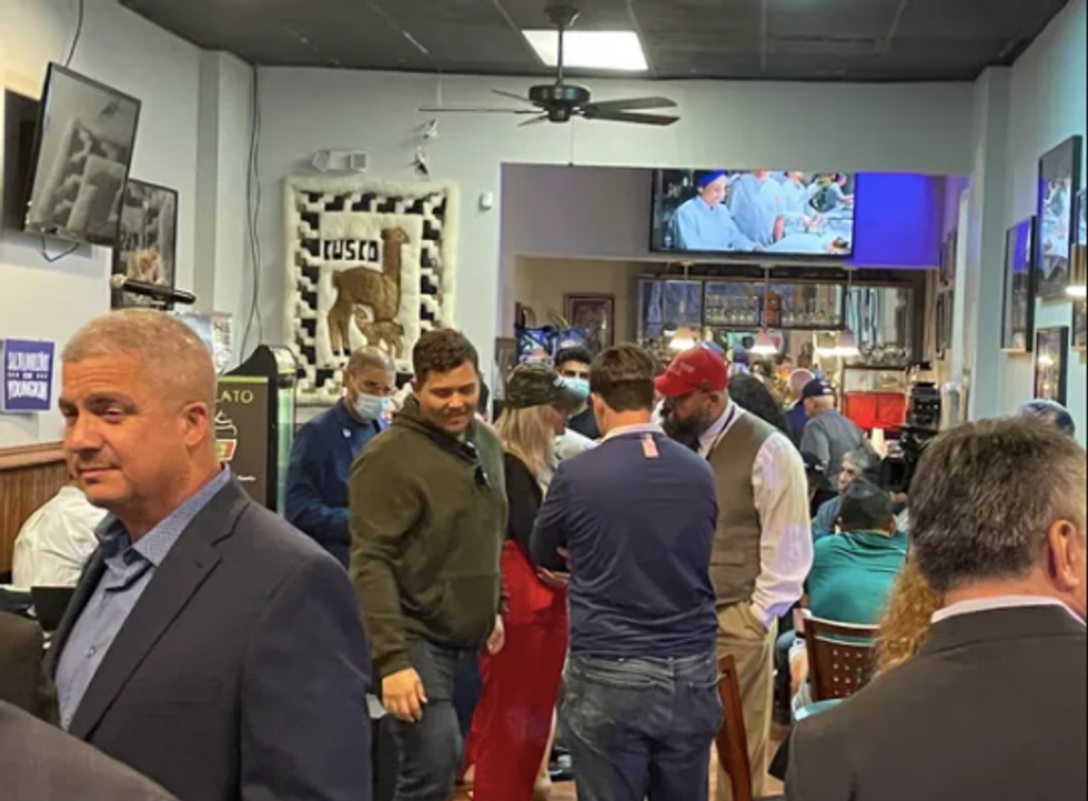 crowded room