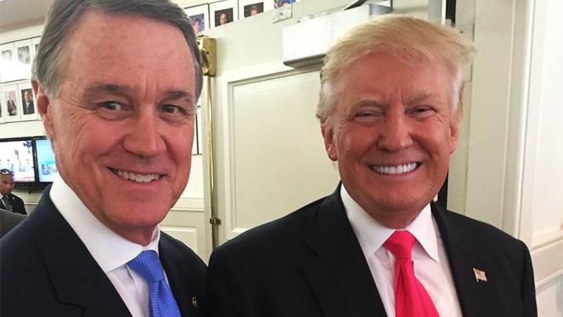 David Perdue and Donald Trump