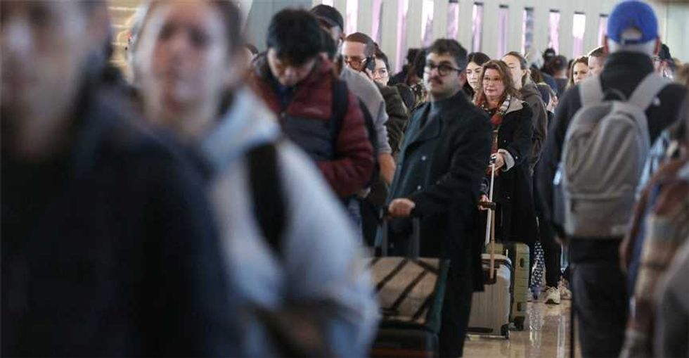 Democrats hurls flustered accusations at Dems as he threatens drastic airport escalation