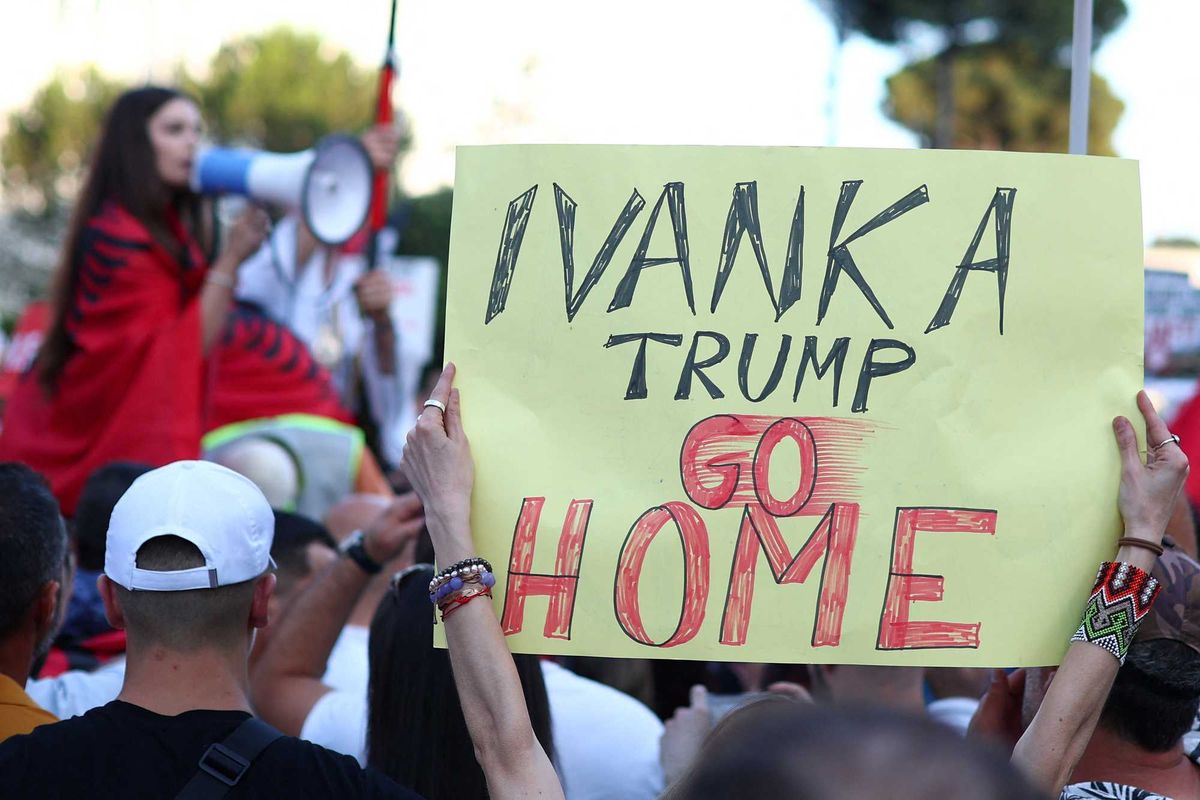 Albanians protest Ivanka Trump and Jared Kushner's luxury resort built on protected land