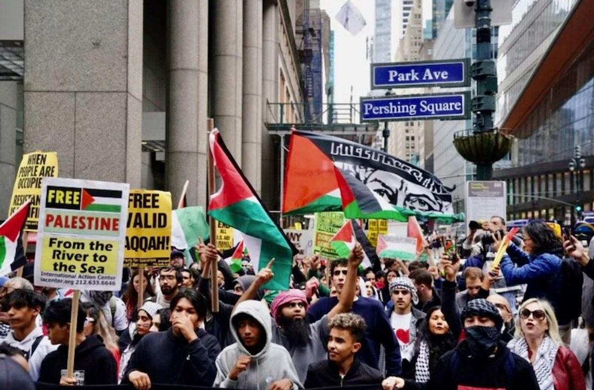 Palestinian supporters, pro-Israel counter-protestors rally in Manhattan