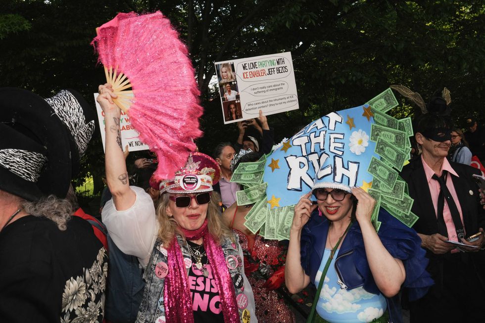 Met Gala hit with crude anti-Bezos protests