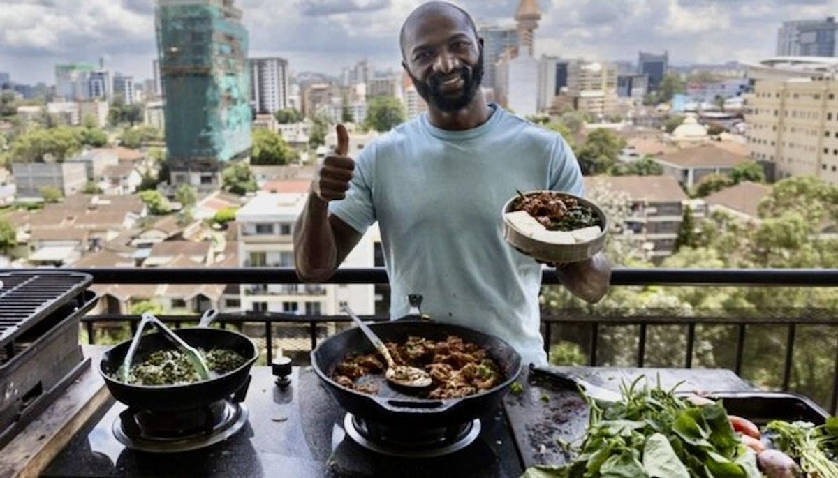 Kenyan rugby player turned TikTok star cooks to fight depression