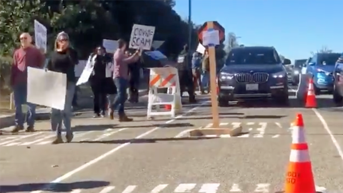 Anti-vax protesters shut down Dodger Stadium vaccine site -- LAPD responds 'in force': report