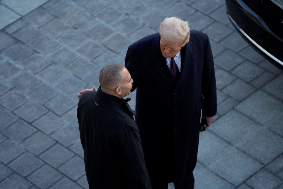 Donald Trump and Hakeem Jeffries