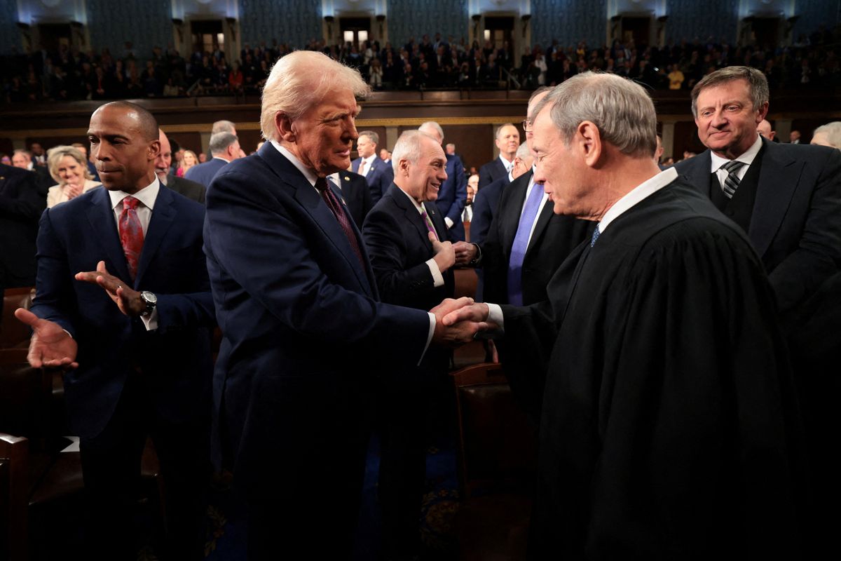 Donald Trump and John Roberts