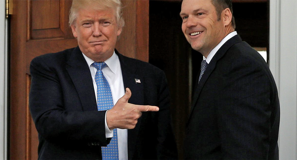 Donald Trump and Kris Kobach