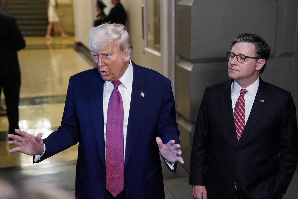 Donald Trump and Mike Johnson