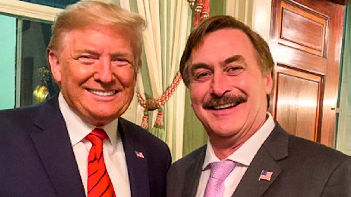 MyPillow CEO Mike Lindell spotted at Trump's Mar-a-Lago after Dominion sues him for $1.3 billion