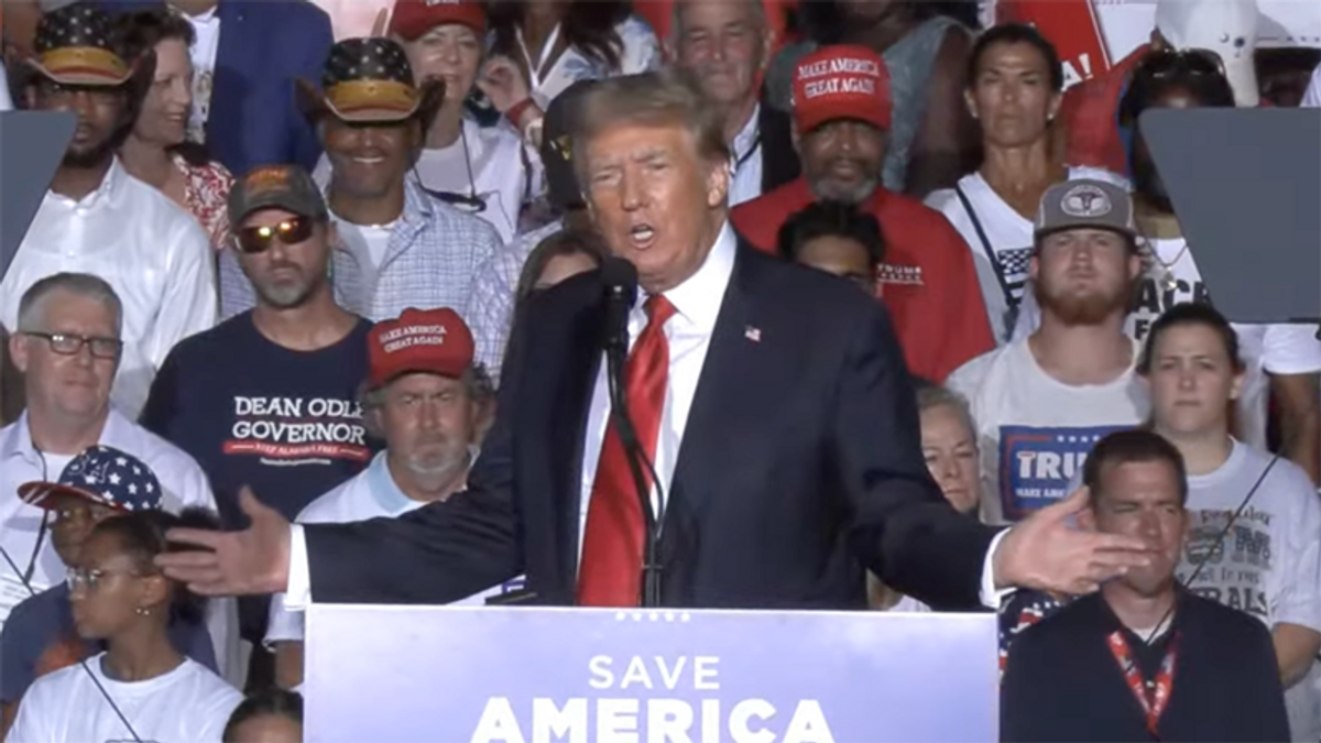 Long-winded Donald Trump offered plenty of red meat for diehard supporters during 90-minute Alabama campaign rally