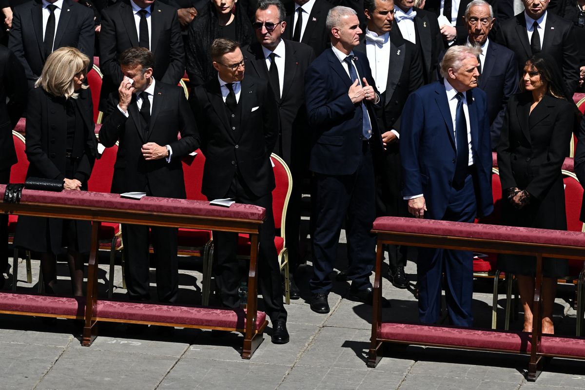 Donald Trump at the pope's funeral