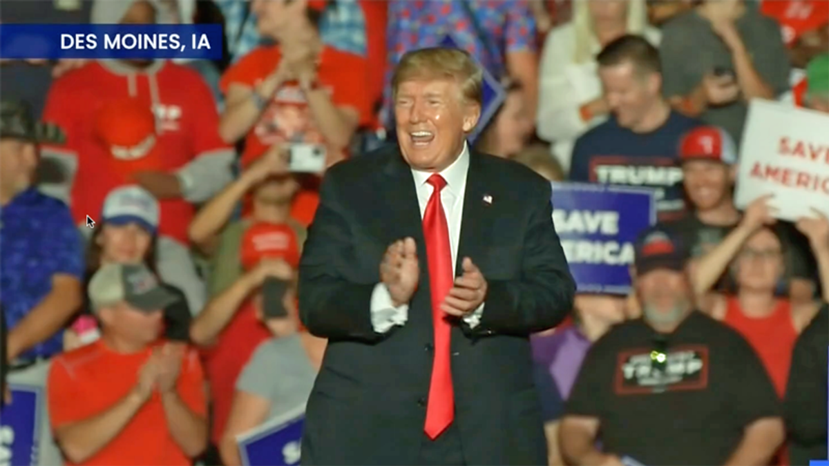 Trump reveals why he keeps spreading his ‘Big Lie’ at Iowa rally