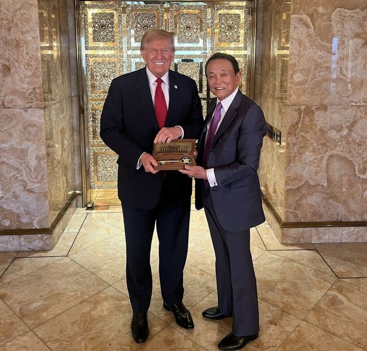 'Pretending to be president': Trump slammed for gifting White House 'key'