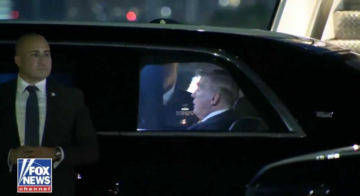 'He worse than Biden': 'Exhausted' Trump seen 'slumping into limo' amid sleep scandal