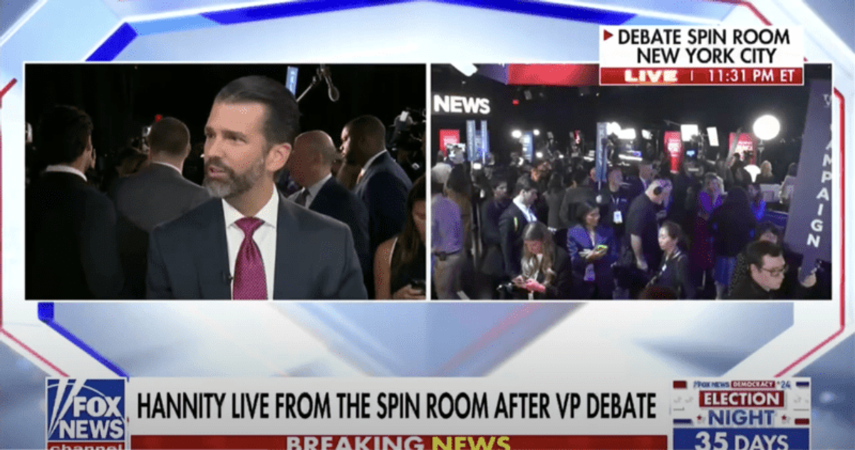 'Put him in charge now': Don Jr. demands Trump get federal power after Vance-Walz debate
