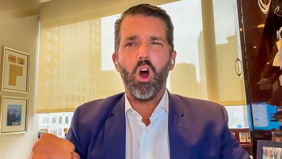 Donald Trump Jr. melts down over Joe Biden lifting weights: 'You think that would happen with Trump?'