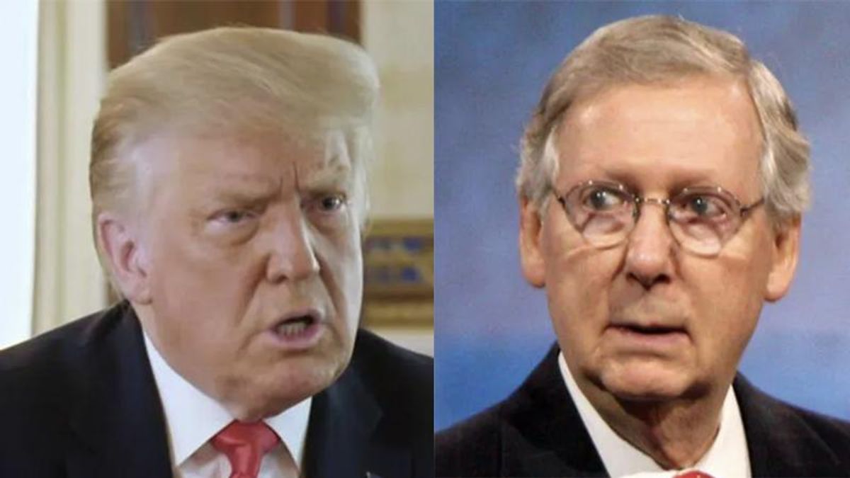 'He's a stupid person': Trump snaps at Mitch McConnell and 'psycho' GOP foes in interview