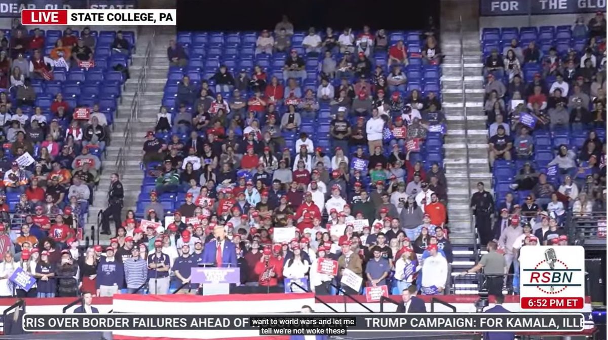 'You're losin' the house!' Onlookers ridicule Trump as 'crowd empties out' while he speaks